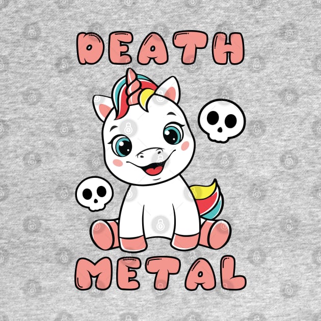 Death Metal Unicorn by lilmousepunk